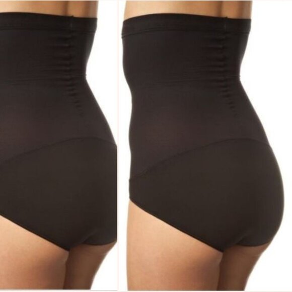 Lot of 2 Spanx Shapewear High Waist Briefs Size D Large Black - Picture 3 of 7